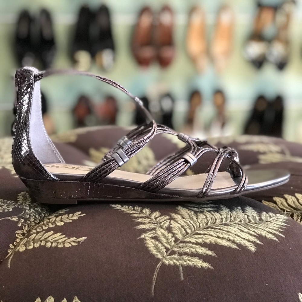 🆕 Sam Edelman Circus Pewter gladiator sandals